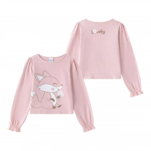 Camiseta niña zorrito rosa Newness