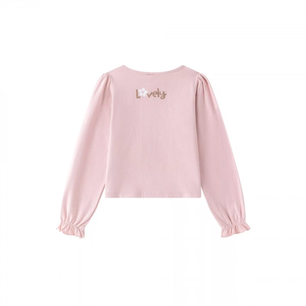 Camiseta niña zorrito rosa Newness - Imagen 3
