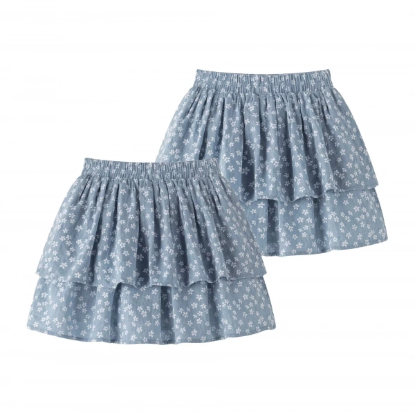 Falda niña flores azul Newness - Imagen 8