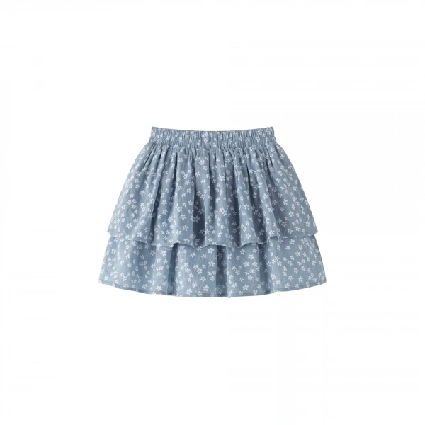 Falda niña flores azul Newness - Imagen 2