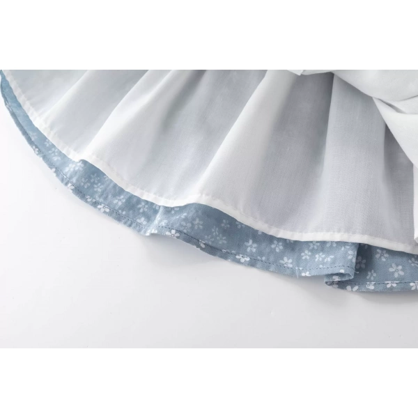 Falda niña flores azul Newness - Imagen 4