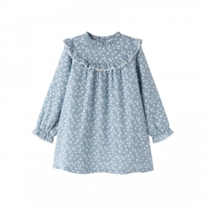 Vestido niña flores azul Newness