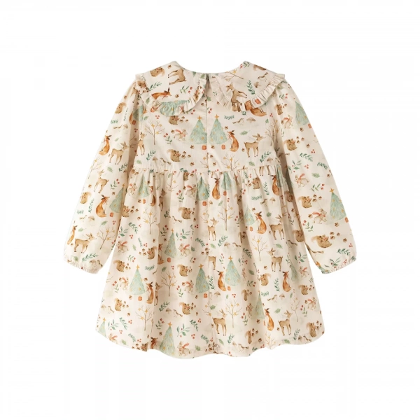 Vestido niña estampado navideño Newness - Imagen 4