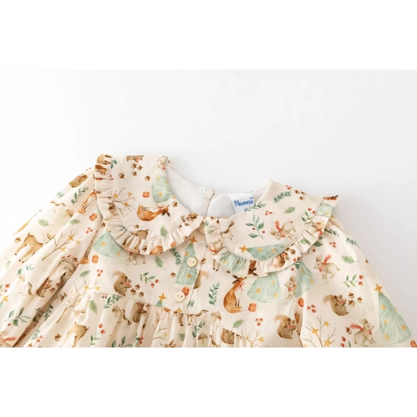 Vestido niña estampado navideño Newness - Imagen 5